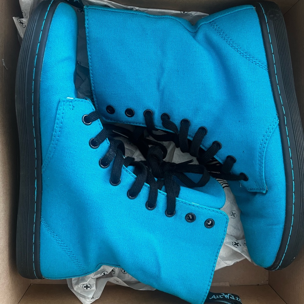 Dr. Martens Bright Blue Lace-Up Boots